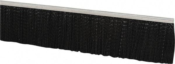 PRO-SOURCE - 3/16" Back Strip Brush Width, Metal Black Nylon Strip Brush - 2" Bristle Length, Nylon, 36" OAL - Apex Tool & Supply