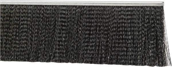 PRO-SOURCE - 1/2" Back Strip Brush Width, Metal Black Nylon Strip Brush - 4" Bristle Length, Nylon, 36" OAL - Apex Tool & Supply