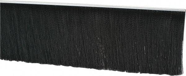 PRO-SOURCE - 1/2" Back Strip Brush Width, Metal Black Nylon Strip Brush - 6" Bristle Length, Nylon, 36" OAL - Apex Tool & Supply