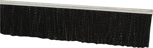 PRO-SOURCE - 1/2" Back Strip Brush Width, Metal Black Nylon Strip Brush - 3" Bristle Length, Nylon, 72" OAL - Apex Tool & Supply