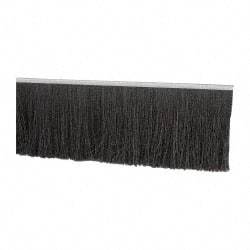 PRO-SOURCE - 1/2" Back Strip Brush Width, Metal Black Nylon Strip Brush - 4" Bristle Length, Nylon, 72" OAL - Apex Tool & Supply