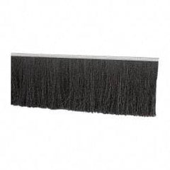 PRO-SOURCE - 1/2" Back Strip Brush Width, Metal Black Nylon Strip Brush - 4" Bristle Length, Nylon, 72" OAL - Apex Tool & Supply