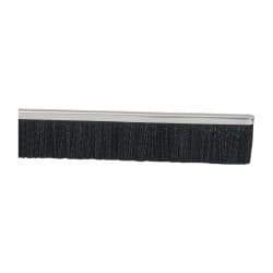 PRO-SOURCE - 5/16" Back Strip Brush Width, Metal Black Nylon Strip Brush - 1" Bristle Length, Nylon, 36" OAL - Apex Tool & Supply