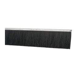 PRO-SOURCE - 5/16" Back Strip Brush Width, Metal Black Nylon Strip Brush - 3" Bristle Length, Nylon, 36" OAL - Apex Tool & Supply
