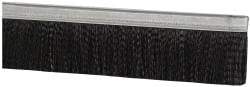 PRO-SOURCE - 5/16" Back Strip Brush Width, Metal Black Nylon Strip Brush - 2" Bristle Length, Nylon, 72" OAL - Apex Tool & Supply
