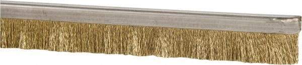 PRO-SOURCE - 1/2" Back Strip Brush Width, Stainless Steel Back Strip Brush - 1" Bristle Length, Brass, 36" OAL - Apex Tool & Supply
