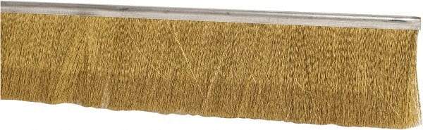 PRO-SOURCE - 1/2" Back Strip Brush Width, Stainless Steel Back Strip Brush - 2" Bristle Length, Brass, 36" OAL - Apex Tool & Supply