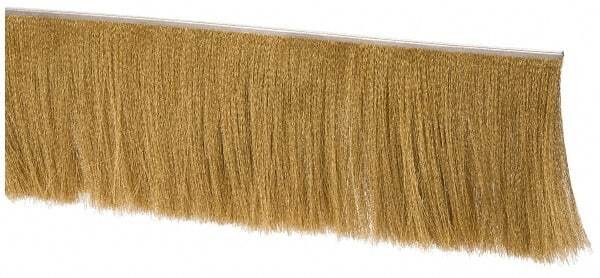 PRO-SOURCE - 1/2" Back Strip Brush Width, Stainless Steel Back Strip Brush - 6" Bristle Length, Brass, 36" OAL - Apex Tool & Supply