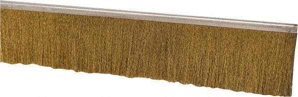 PRO-SOURCE - 1/2" Back Strip Brush Width, Stainless Steel Back Strip Brush - 2" Bristle Length, Brass, 72" OAL - Apex Tool & Supply
