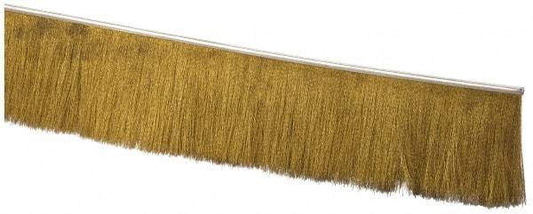 PRO-SOURCE - 1/2" Back Strip Brush Width, Stainless Steel Back Strip Brush - 4" Bristle Length, Brass, 72" OAL - Apex Tool & Supply