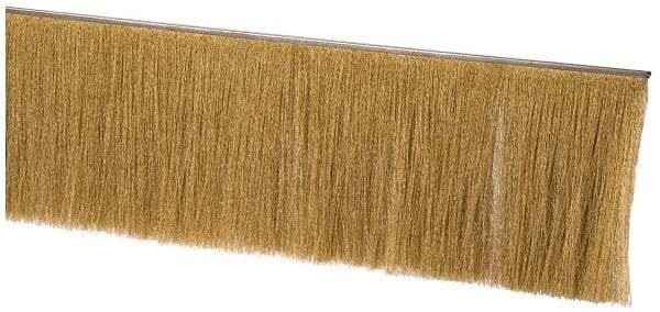 PRO-SOURCE - 1/2" Back Strip Brush Width, Stainless Steel Back Strip Brush - 6" Bristle Length, Brass, 72" OAL - Apex Tool & Supply