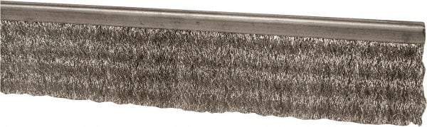 PRO-SOURCE - 5/16" Back Strip Brush Width, Stainless Steel Back Strip Brush - 2" Bristle Length, Stainless Steel, 36" OAL - Apex Tool & Supply