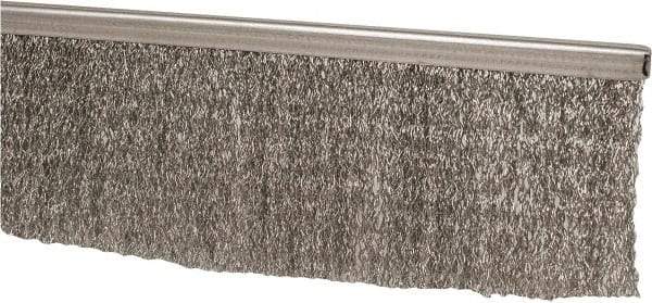 PRO-SOURCE - 5/16" Back Strip Brush Width, Stainless Steel Back Strip Brush - 3" Bristle Length, Stainless Steel, 36" OAL - Apex Tool & Supply