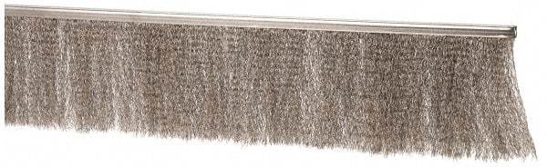 PRO-SOURCE - 5/16" Back Strip Brush Width, Stainless Steel Back Strip Brush - 4" Bristle Length, Stainless Steel, 36" OAL - Apex Tool & Supply