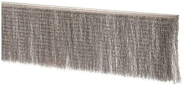PRO-SOURCE - 5/16" Back Strip Brush Width, Stainless Steel Back Strip Brush - 6" Bristle Length, Stainless Steel, 36" OAL - Apex Tool & Supply