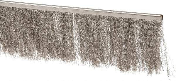 PRO-SOURCE - 5/16" Back Strip Brush Width, Stainless Steel Back Strip Brush - 4" Bristle Length, Stainless Steel, 72" OAL - Apex Tool & Supply