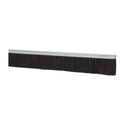 PRO-SOURCE - 1/2" Back Strip Brush Width, Metal Back Horsehair Strip Brush - 2" Bristle Length, Horsehair, 72" OAL - Apex Tool & Supply