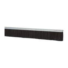 PRO-SOURCE - 1/2" Back Strip Brush Width, Metal Back Horsehair Strip Brush - 2" Bristle Length, Horsehair, 72" OAL - Apex Tool & Supply