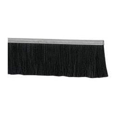 PRO-SOURCE - 1/2" Back Strip Brush Width, Metal Black Nylon Strip Brush - 3" Bristle Length, Nylon, 36" OAL - Apex Tool & Supply