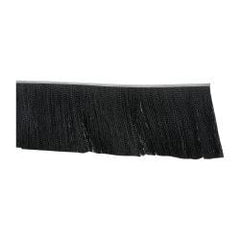 PRO-SOURCE - 1/2" Back Strip Brush Width, Metal Black Nylon Strip Brush - 6" Bristle Length, Nylon, 36" OAL - Apex Tool & Supply