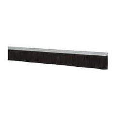 PRO-SOURCE - 1/2" Back Strip Brush Width, Metal Black Nylon Strip Brush - 3" Bristle Length, Nylon, 72" OAL - Apex Tool & Supply