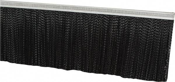 PRO-SOURCE - 1/2" Back Strip Brush Width, Metal Black Nylon Strip Brush - 5" Bristle Length, Nylon, 72" OAL - Apex Tool & Supply