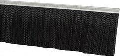 PRO-SOURCE - 1/2" Back Strip Brush Width, Metal Black Nylon Strip Brush - 5" Bristle Length, Nylon, 72" OAL - Apex Tool & Supply