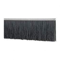 PRO-SOURCE - 1/2" Back Strip Brush Width, Metal Black Nylon Strip Brush - 6" Bristle Length, Nylon, 72" OAL - Apex Tool & Supply