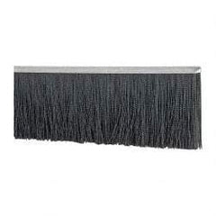 PRO-SOURCE - 1/2" Back Strip Brush Width, Metal Black Nylon Strip Brush - 6" Bristle Length, Nylon, 72" OAL - Apex Tool & Supply