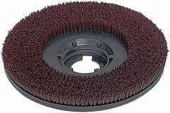 Made in USA - 18" Diam Scrubbing Brush - 16" Machine, 1-1/2" Trim Length, Polypropylene - Apex Tool & Supply
