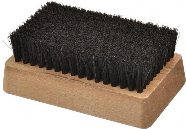 Made in USA - 3/4" Bristle Length, Horsehair Cleaning & Finishing Brush - 4-1/4" Long x 2-1/2" Wide Head, 4-1/4" OAL, Hardwood Block - Apex Tool & Supply