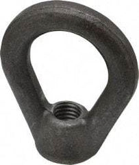 Made in USA - 2,700 Lb Capacity, M12x1.75 Thread, Carbon Steel Heavy Duty Lifting Eye Nut - Grade C-1030, 2.5" Long x 2-1/2" High, 1-1/4" Inside & 2" Outside Eye Diam, 7/8" Bell/Base Width - Apex Tool & Supply