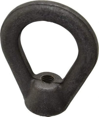 Made in USA - 2,700 Lb Capacity, M8x1.25 Thread, Carbon Steel Heavy Duty Lifting Eye Nut - Grade C-1030, 2.5" Long x 2-1/2" High, 1-1/4" Inside & 2" Outside Eye Diam, 7/8" Bell/Base Width - Apex Tool & Supply