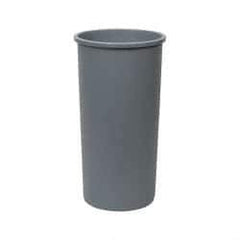 Rubbermaid - 22 Gal Gray Round Trash Can - Polyethylene, 30-1/8" High - Apex Tool & Supply