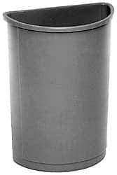 Rubbermaid - 21 Gal Beige Half-Round Trash Can - Polyethylene, 28" High x 21" Long x 11" Wide - Apex Tool & Supply