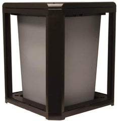 Rubbermaid - 35 Gal Brown Square Trash Can - Polycarbonate, 30-1/2" High x 26" Long x 26" Wide - Apex Tool & Supply