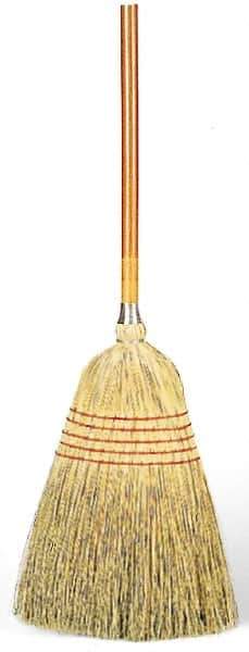 Rubbermaid - 58-1/4" OAL Corn Bristle Broom - Wood Handle, 12" Wide - Apex Tool & Supply