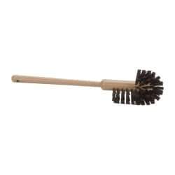 Rubbermaid - 17" OAL Toilet Bowl Brush - Polypropylene Bristles, 1-1/2" Bristle Length, 17" Plastic Handle, Brown - Apex Tool & Supply