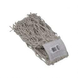 Rubbermaid - White Head Band, Large Cotton #24 Size Cut End Mop Head - 4 Ply, Clamp Jaw & Side Loading Connection, Use for General Purpose - Apex Tool & Supply