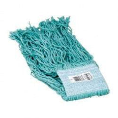 Rubbermaid - 5" Green Head Band, Small Blended Fiber Cut End Mop Head - 4 Ply, Use for General Purpose - Apex Tool & Supply