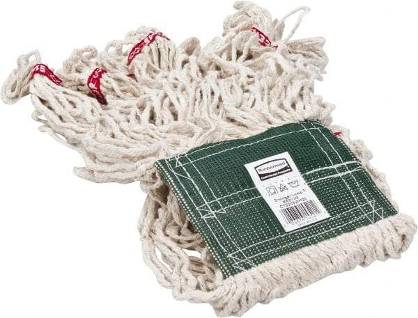 Rubbermaid - 5" Green Head Band, Medium Blended Fiber Loop End Mop Head - 4 Ply, Clamp Jaw Connection, Use for General Purpose - Apex Tool & Supply