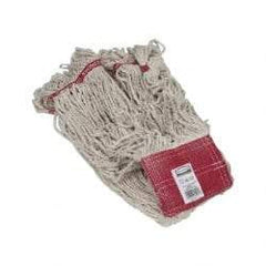 Rubbermaid - 5" Red Head Band, Large Blended Fiber Loop End Mop Head - 4 Ply, Clamp Jaw Connection, Use for General Purpose - Apex Tool & Supply