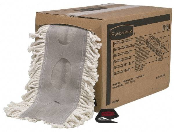Rubbermaid - 480" Long x 5" Wide Cotton Yarn Duster Cut-to-Length Roll - White - Apex Tool & Supply