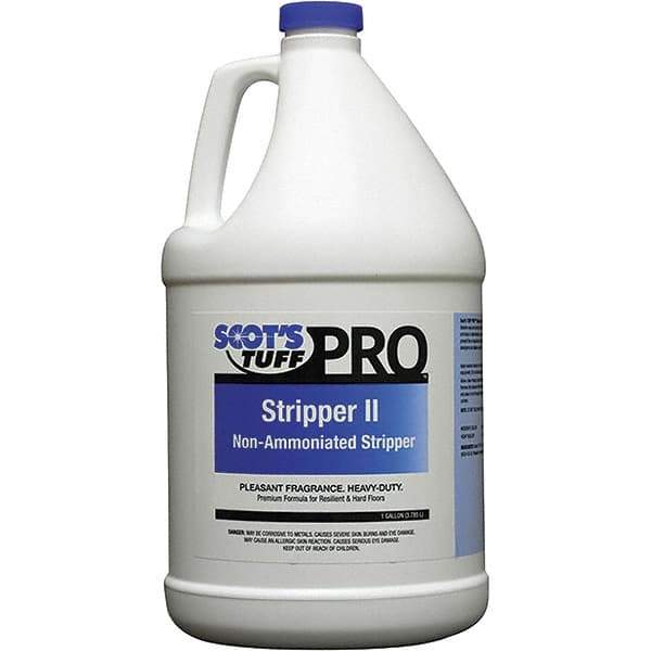 Scot's Tuff - 1 Gal Bottle Stripper - Use on Metal Interlock Finishes, Polymer Finishes, Wax Finishes - Apex Tool & Supply