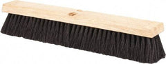 PRO-SOURCE - 18" General Purpose Tampico Push Broom - 3" Bristle Length, Wood Block, Threaded Handle Connection, Handle Sold Separately - Apex Tool & Supply