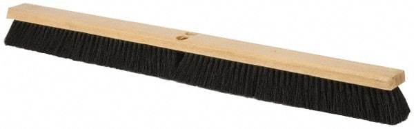PRO-SOURCE - 36" General Purpose Tampico Push Broom - 3" Bristle Length, Wood Block, Threaded Handle Connection, Handle Sold Separately - Apex Tool & Supply