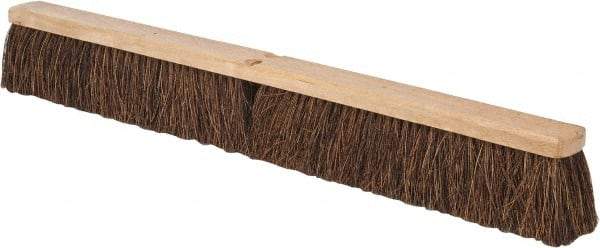 PRO-SOURCE - 36" Heavy Duty Palmyra Push Broom - 4" Bristle Length, Wood Block, Threaded Handle Connection, Handle Sold Separately - Apex Tool & Supply