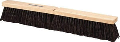 PRO-SOURCE - 24" Heavy Duty Polypropylene Push Broom - 3-1/4" Bristle Length, Wood Block, Threaded Handle Connection, Handle Sold Separately - Apex Tool & Supply