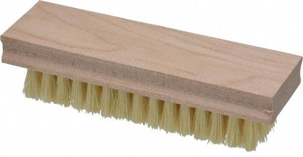 PRO-SOURCE - 6-1/2" OAL Hand & Fingernail Scrub Brush - Tampico Bristles, Hardwood Block - Apex Tool & Supply