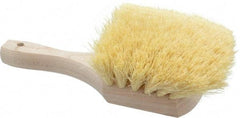 PRO-SOURCE - 2" Bristle Length, Tampico Utility Scrub Brush - 8" OAL, White, Hardwood Block - Apex Tool & Supply